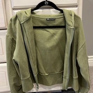 Zara Green Zip Up Jacket